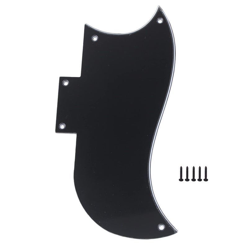 Homeswitch logyues Guitar Pickguard Three-layer Black Plastic Pickguard Replacement for SG Guitar High-pressure Easy to Install and Replace - Image 1